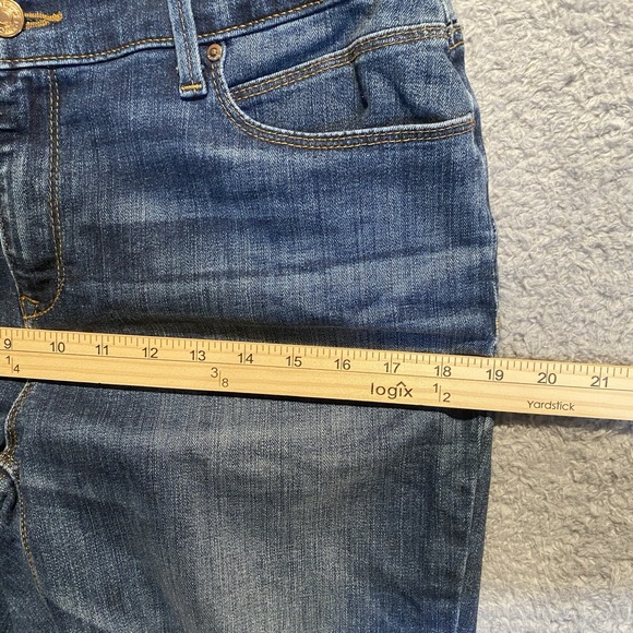 Chicos Platinum Cropped Straight Jeans Size .5 Medium Wash 6 - Picture 9 of 15